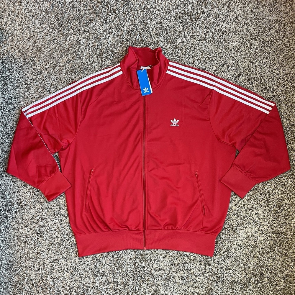 Adidas Originals Trefoil Track Jacket Firebird Men's Size 2XL Red IJ7060 NEW